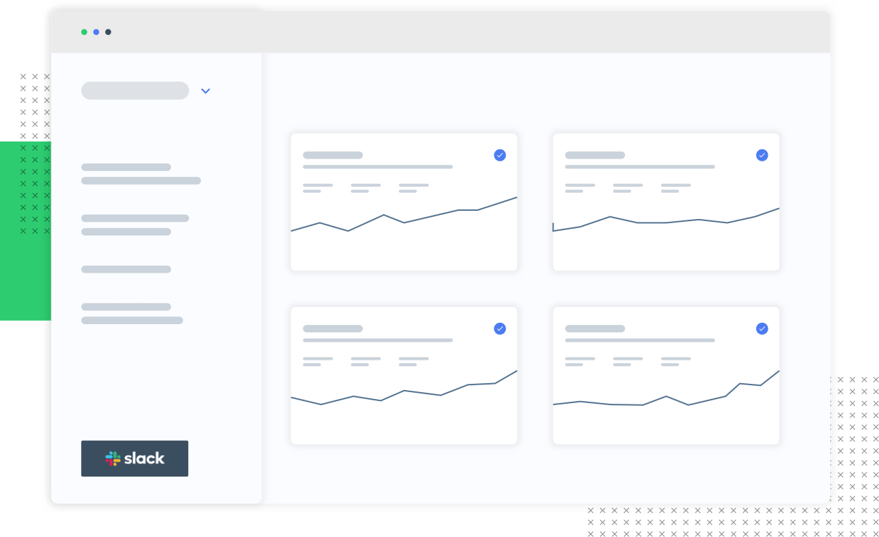 A wireframe mockup of the Ping dashboard showing four engagement charts